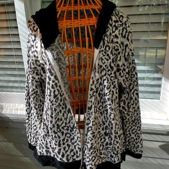 Sweater 🌅Swing Hooded zip up jacket sweater top - Picture 1 of 14